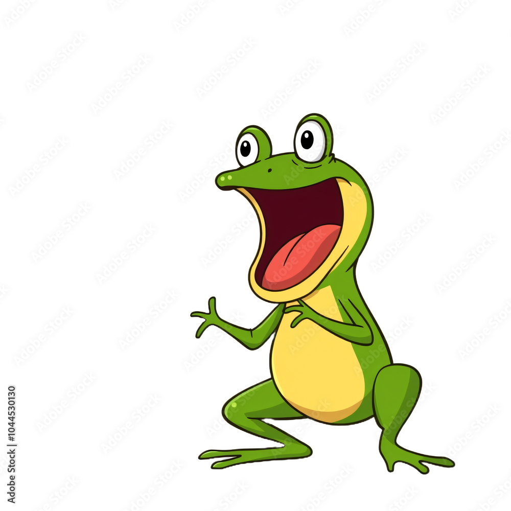 cartoon animal green frog