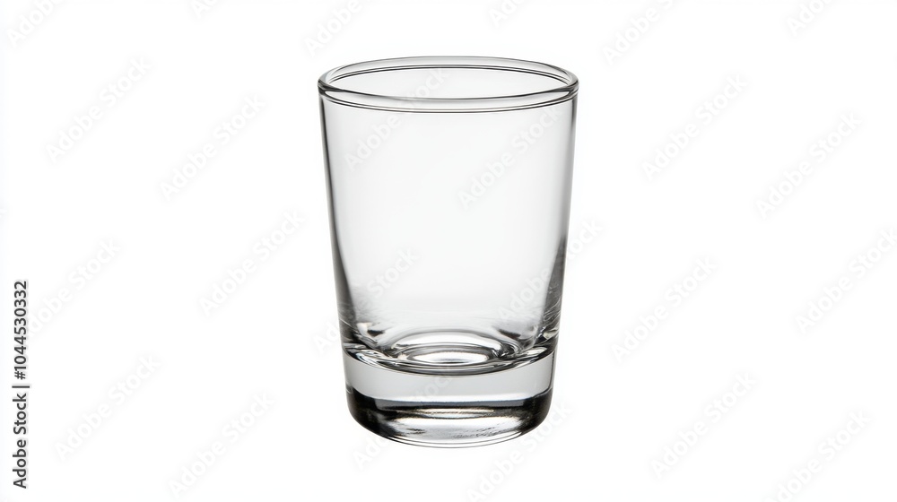 Clear Water Glass Isolated on White Background with Clipping Path for Product Presentations Clear Water Glass Isolated on White Background with Clipping Path for Product Presentations