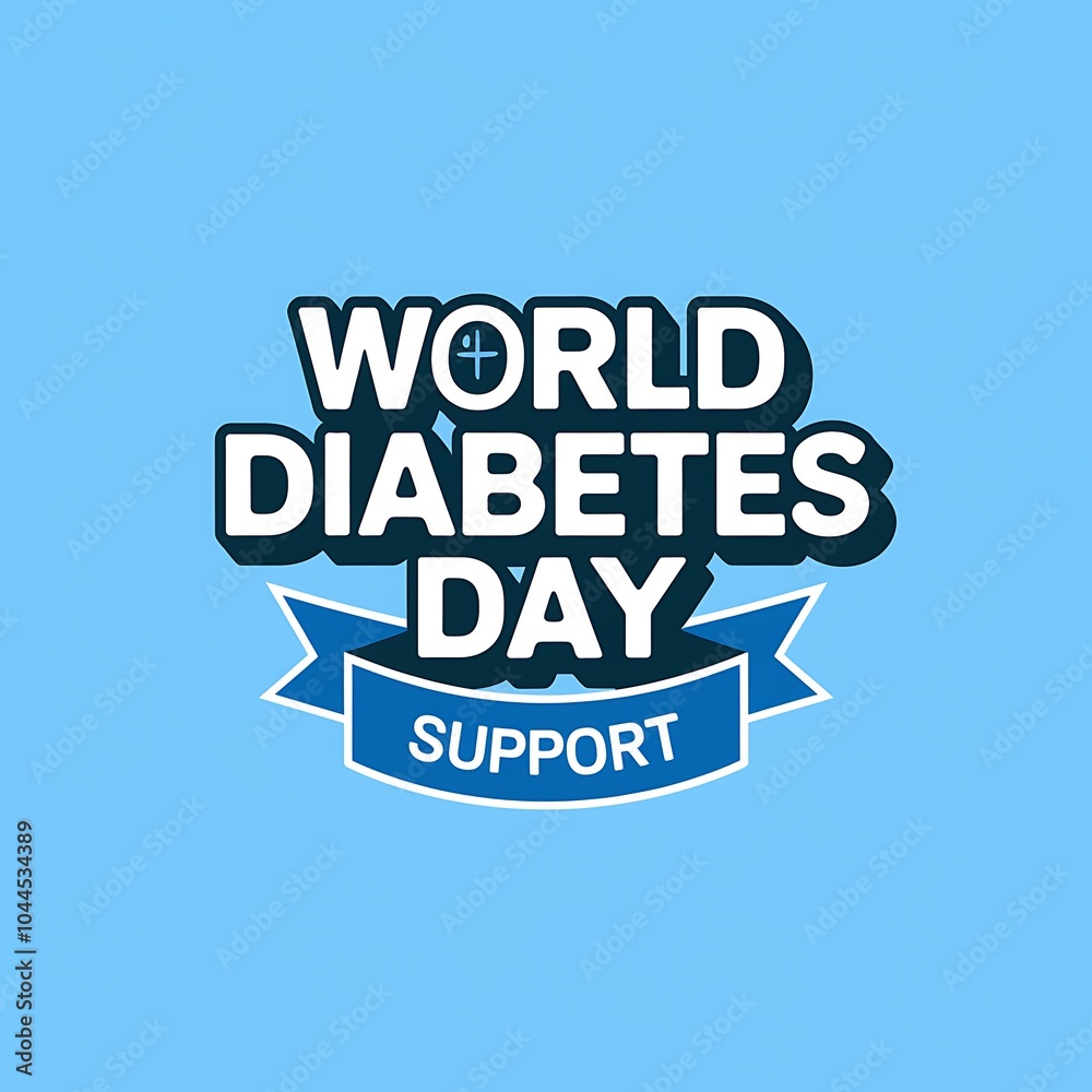 World Diabetes Day Support Ribbon Design World Diabetes Day Support Ribbon Design