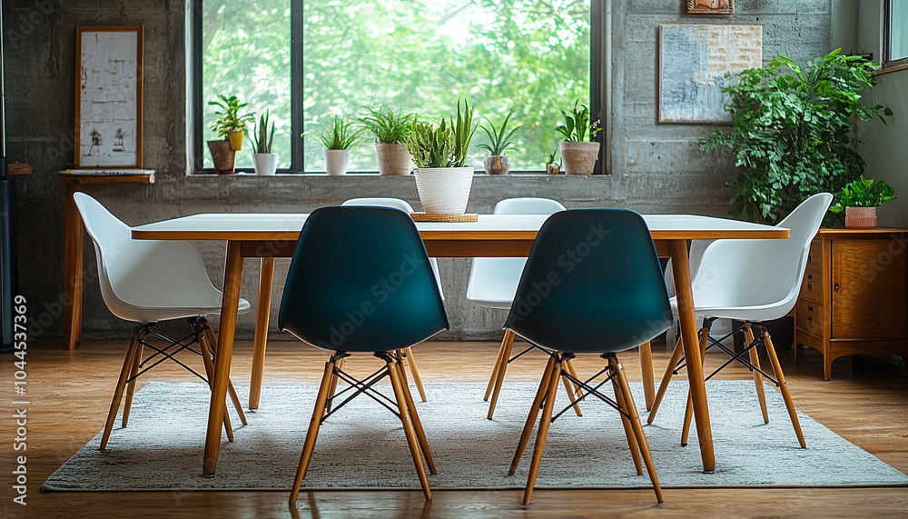 Fototapeta premium Mid-Century Modern Meeting Lounge
