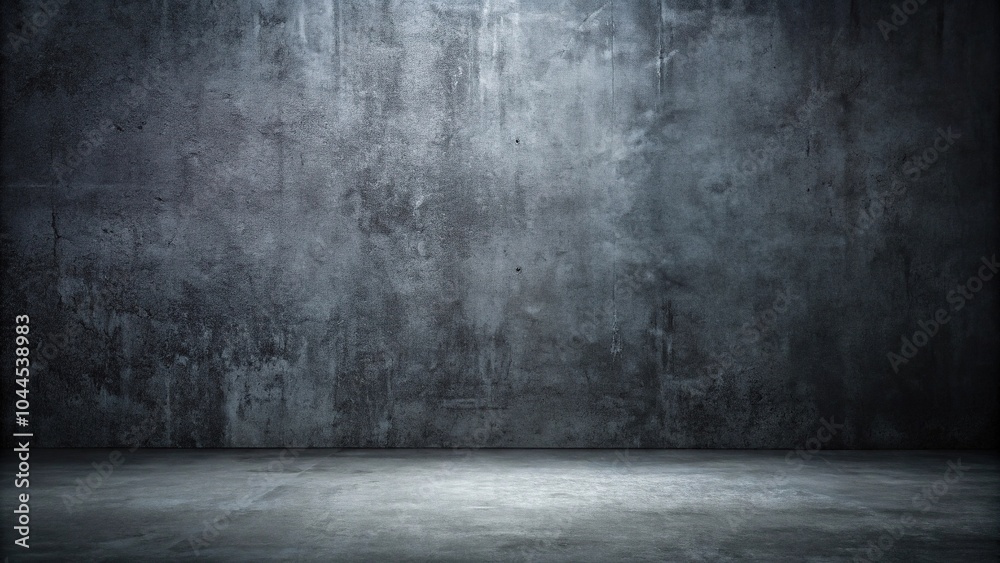 dark wallpaper of cement concrete metal background with forced perspective