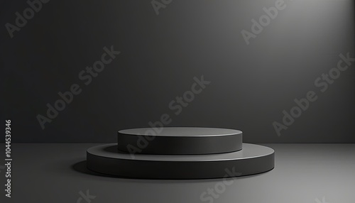 Sleek Black Friday Podium with a Clean and Modern Design for Premium Promotions.