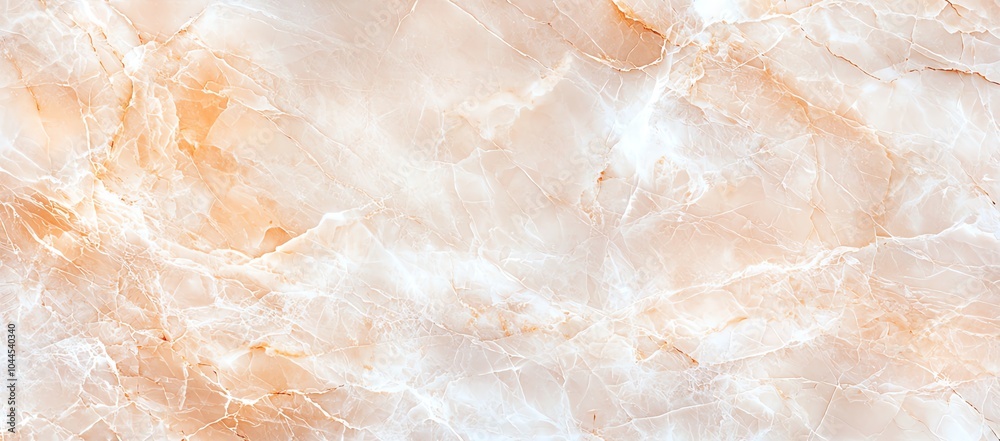 Fototapeta premium Elegant marble texture with soft peach and white colors, perfect for backgrounds, design projects, and natural aesthetics.