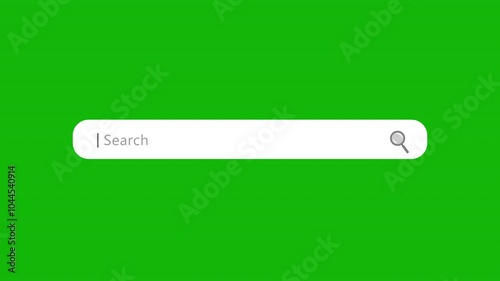 Search Bar With Magnifying Glass Animation Green Screen for Website SEO and Internet Optimization. 4K Resolution photo