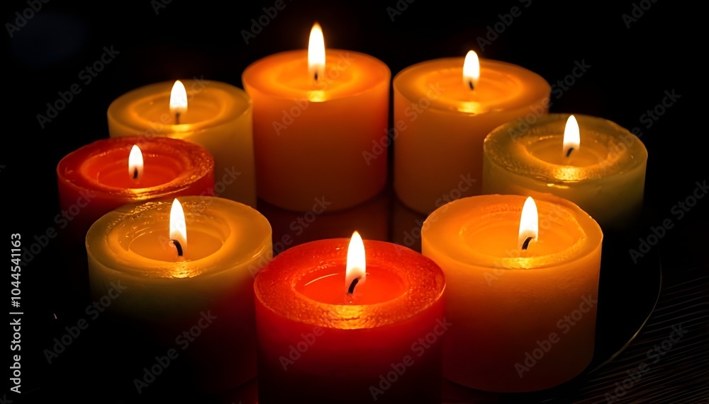 Circle of Light: The Enchantment of Seven Vibrant Candles Circle of Light: The Enchantment of Seven Vibrant Candles