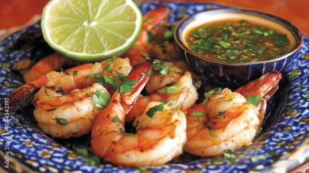 Grilled Shrimp with Zesty Lime and Cilantro Sauce Grilled Shrimp with Zesty Lime and Cilantro Sauce