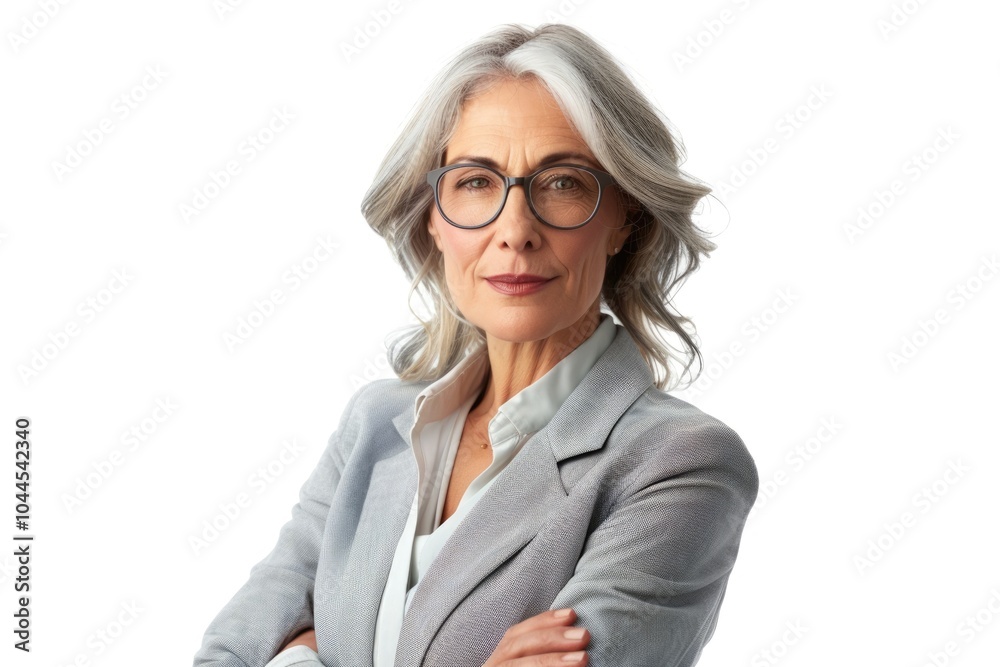 Beautiful mature business woman isolated on white background. Beautiful mature business woman isolated on white background.