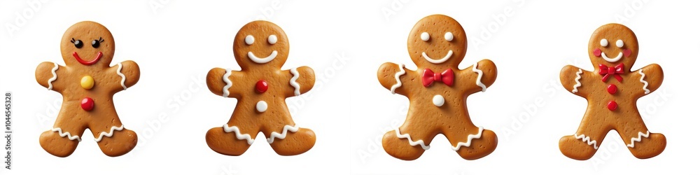 Gingerbread cookies, white isolate background Gingerbread cookies, white isolate background