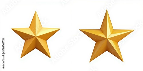 Golden star icons with unique designs