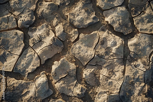 Desert dry and cracked ground. photo