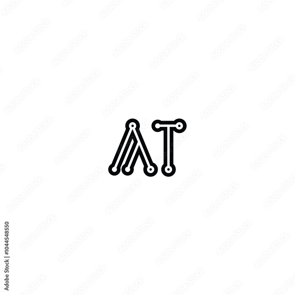 AT monogram logo design letter text name symbol monochrome logotype alphabet character simple logo AT monogram logo design letter text name symbol monochrome logotype alphabet character simple logo