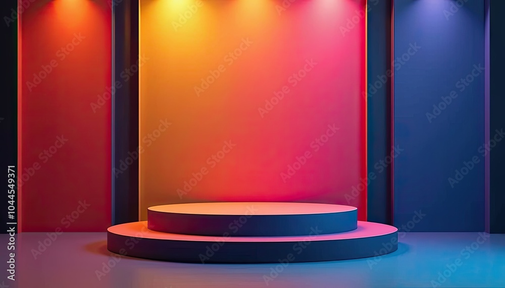 Bold Black Friday Podium Design with Vibrant Colors and Minimalist Layout. Bold Black Friday Podium Design with Vibrant Colors and Minimalist Layout.