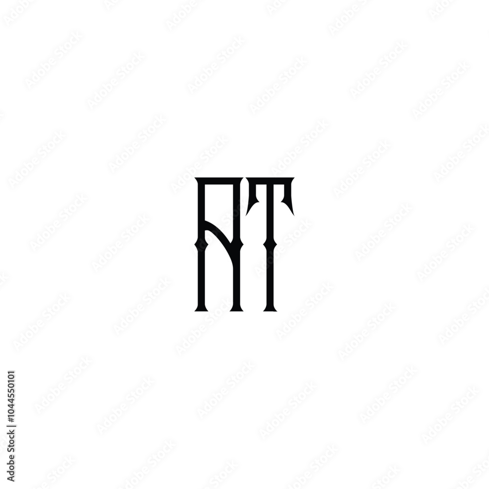 AT monogram logo design letter text name symbol monochrome logotype alphabet character simple logo