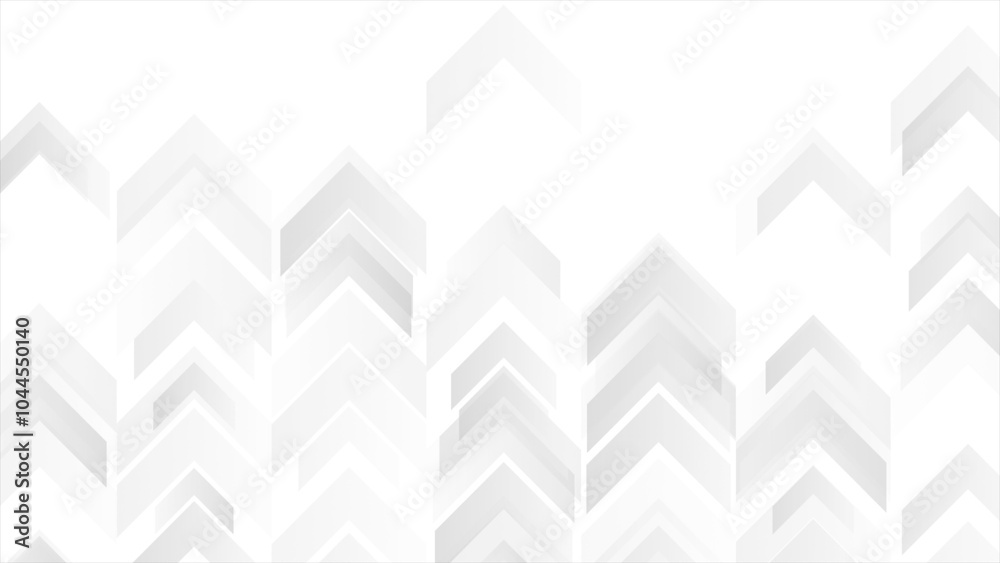 Fototapeta premium Technology abstract background with grey white arrows