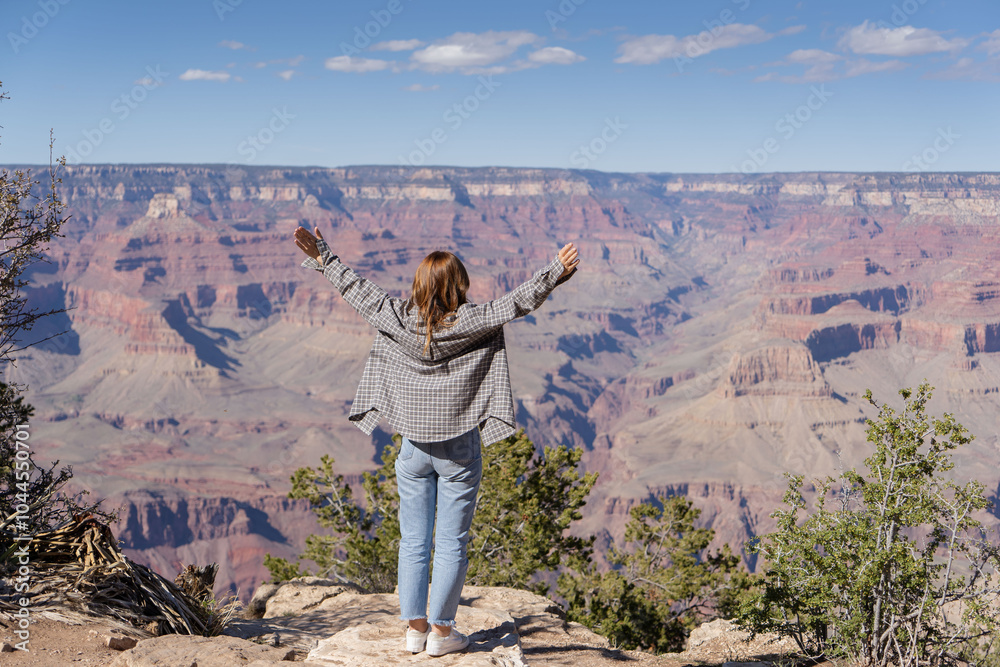 Woman at the Grand Canyon in Arizona USA. Woman at the Grand Canyon in Arizona USA.