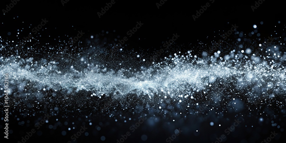 Obraz premium Silhouette abstract background with white particles