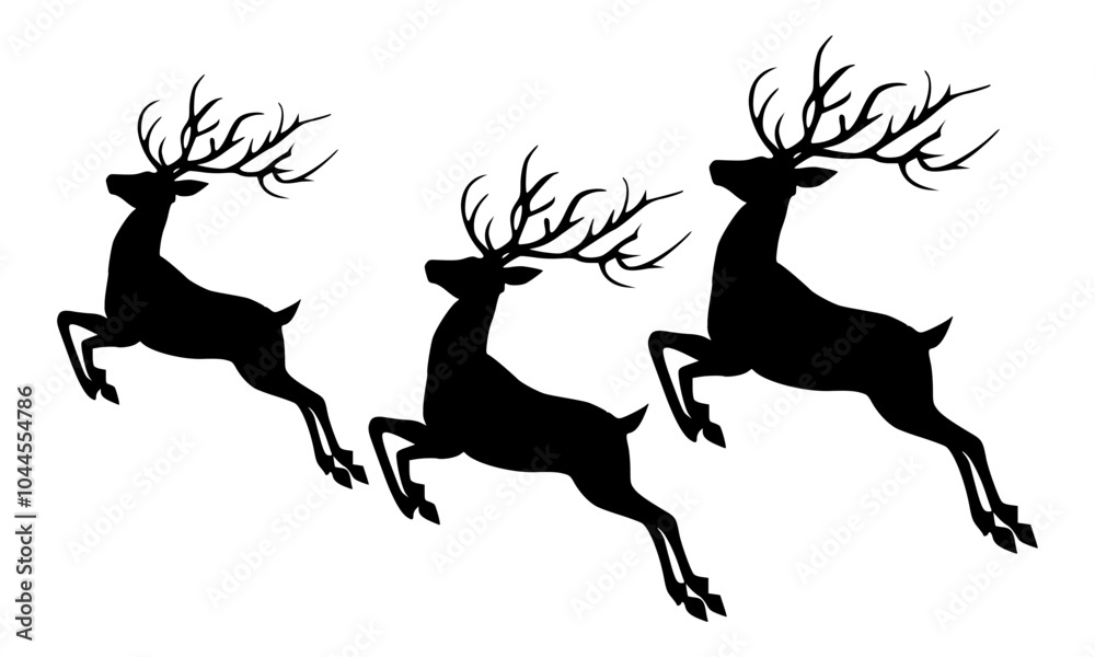 deer silhouette vector illustration deer silhouette vector illustration