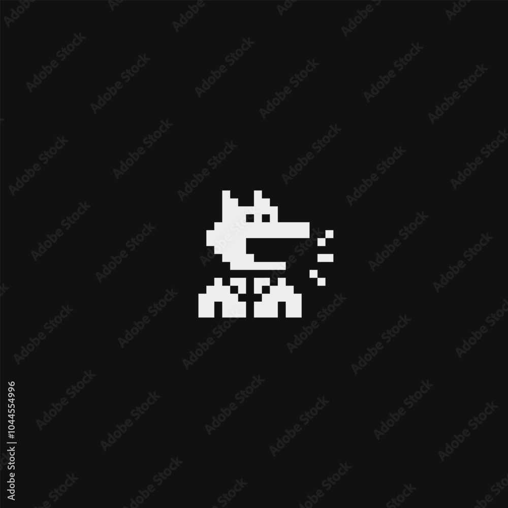 Pixel art fox speak, animal character 1-bit, 80-s, avatar, anthropomorphic face, cartoon vector icon, game user, web profile persons, people, social net portrait. Pixel art fox speak, animal character 1-bit, 80-s, avatar, anthropomorphic face, cartoon vector icon, game user, web profile persons, people, social net portrait.