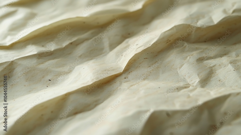 Soft Textures of Crumpled Paper with Gentle Lighting