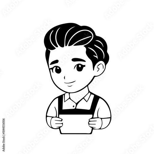 vector illustration of a cute boy 