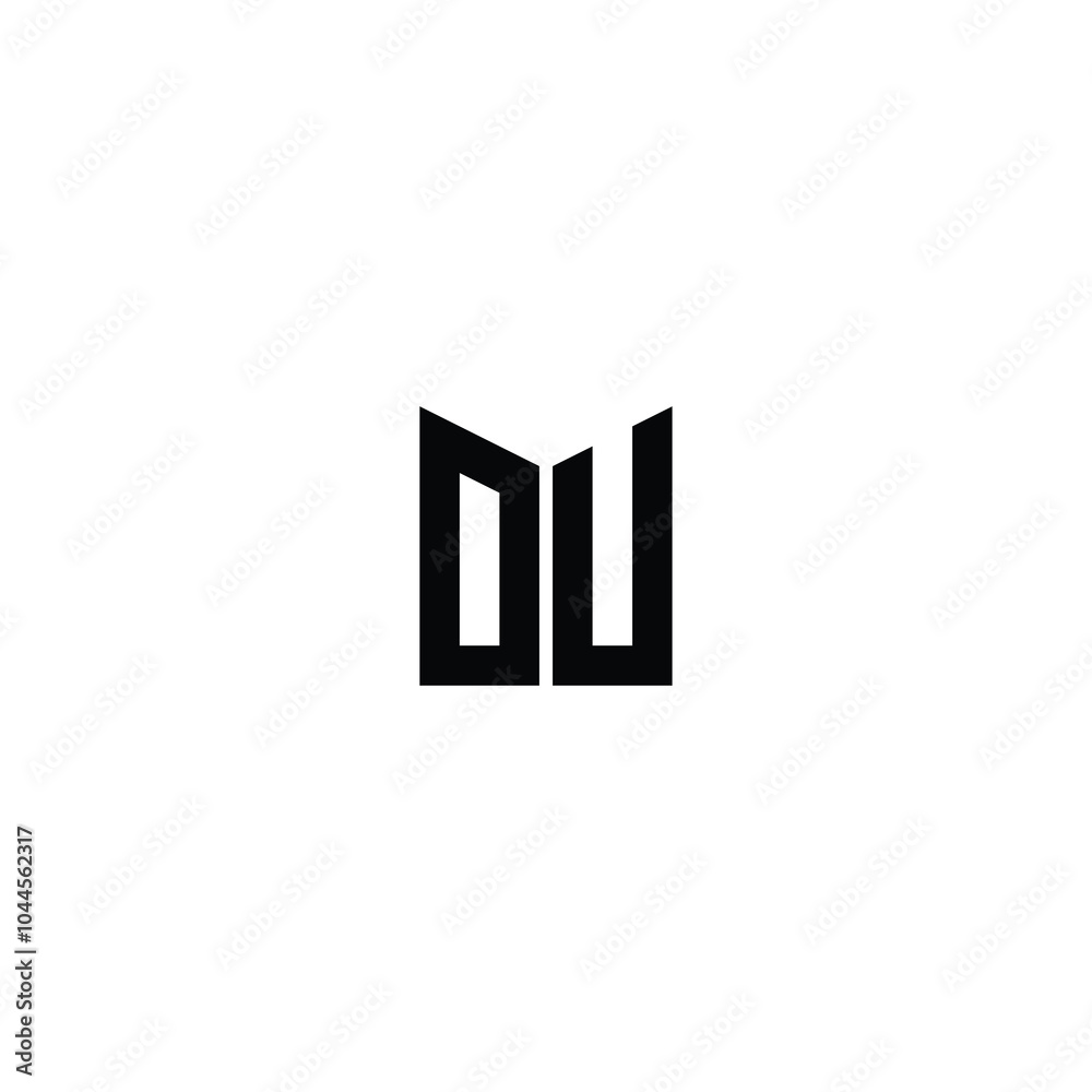 DU monogram logo design letter text name symbol monochrome logotype alphabet character simple logo DU monogram logo design letter text name symbol monochrome logotype alphabet character simple logo