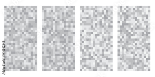 A collection of monochrome censorship bars in rectangle shapes, ideal for covering sensitive content in various digital and print design projects.