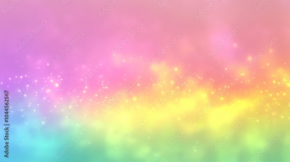 Fototapeta premium A soft gradient background featuring pastel colors and sparkling effects.