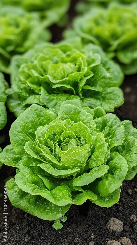 Fresh Green Lettuce in a Garden Fresh Green Lettuce in a Garden