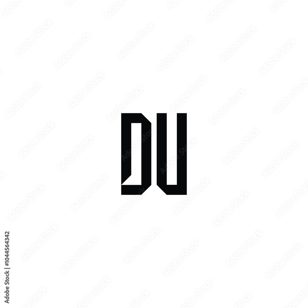 DU monogram logo design letter text name symbol monochrome logotype alphabet character simple logo DU monogram logo design letter text name symbol monochrome logotype alphabet character simple logo