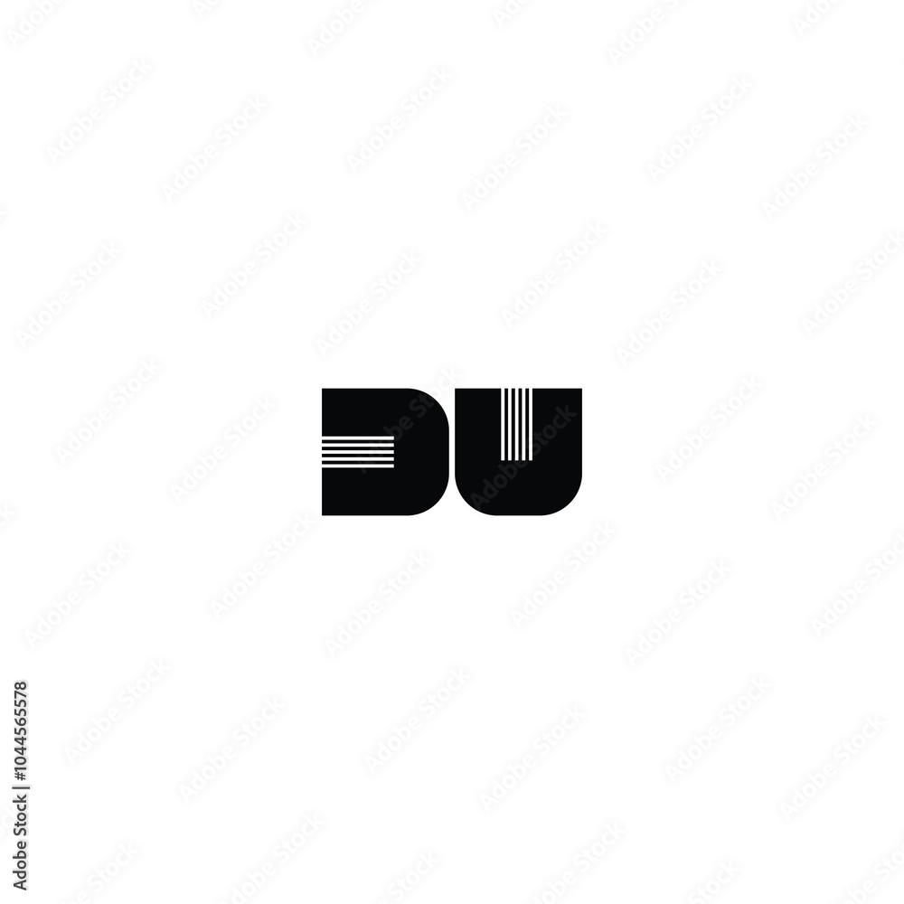 DU monogram logo design letter text name symbol monochrome logotype alphabet character simple logo DU monogram logo design letter text name symbol monochrome logotype alphabet character simple logo