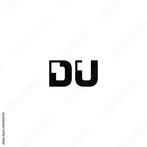 Free Download DU monogram logo design letter text name symbol monochrome logotype alphabet character simple logo - GFXLoad