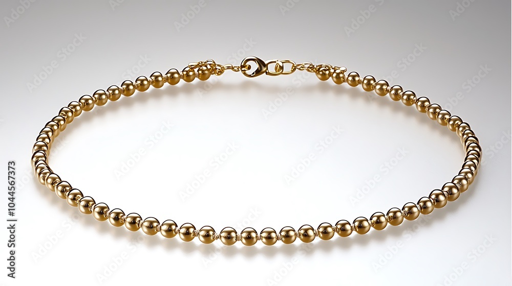 Gold Bead Necklace Jewelry Accessory Fashion Design Gold Bead Necklace Jewelry Accessory Fashion Design