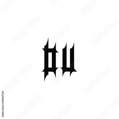DU monogram logo design letter text name symbol monochrome logotype alphabet character simple logo