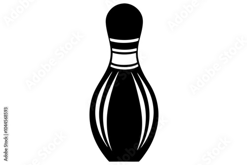 bowling pin silhouette vector illustration