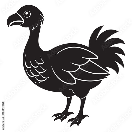 Dodo Bird Silhouette Art  Simple and Minimalist Vector Illustration