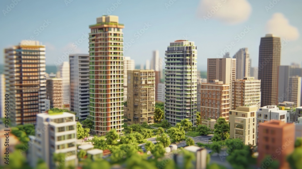 Urban Development with Detailed Textures and Colors Urban Development with Detailed Textures and Colors