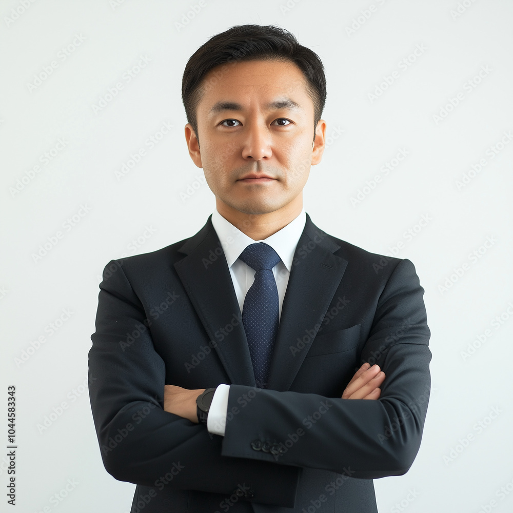 Portrait of an Asian businessman on white background Portrait of an Asian businessman on white background