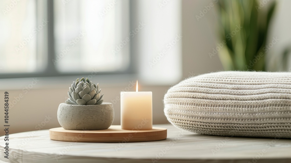 Peaceful meditation corner with cushions and candles. Calming practice of mindfulness as a personal retreat in a serene indoor setting. Perfect for wellness, relaxation, and mental clarity concepts. Peaceful meditation corner with cushions and candles. Calming practice of mindfulness as a personal retreat in a serene indoor setting. Perfect for wellness, relaxation, and mental clarity concepts.