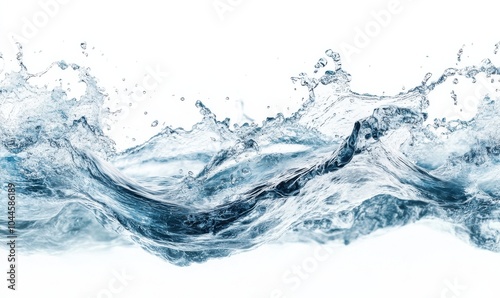 water wave splashing isolated on white