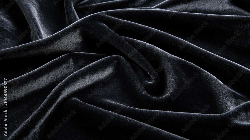 Fototapeta premium Soft Black Velvet Fabric Texture for Elegant Backgrounds