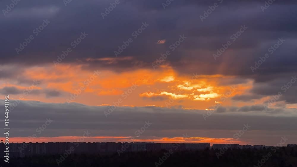 Clouds floating across a beautiful sky at sunrise. Morning. Timelapse. Clouds floating across a beautiful sky at sunrise. Morning. Timelapse.