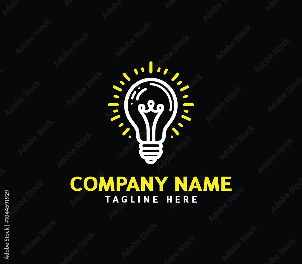 Light bulb logo design. Line bulb logo. Modern bulb logo. Outline bulb logo design template vector Light bulb logo design. Line bulb logo. Modern bulb logo. Outline bulb logo design template vector