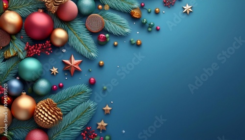 Christmas bright background with space for text. Billboard and advertising concept.