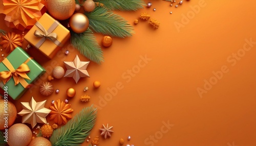 Christmas bright background with space for text. Billboard and advertising concept.