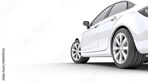 Sleek White Sedan with Modern Design