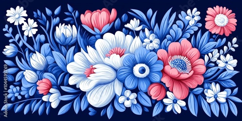 a simple linoleum print of peonies with and eye and ornamental flowers in indian traditional style