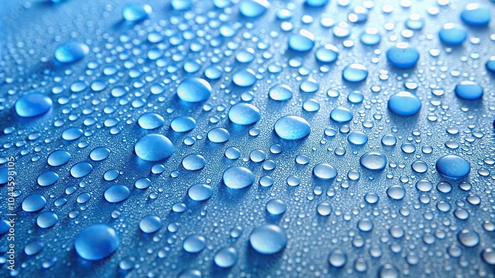 Silhouette light blue surface with wet water drops background Silhouette light blue surface with wet water drops background