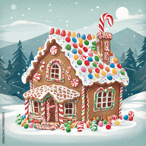 christmas gingerbread house photo