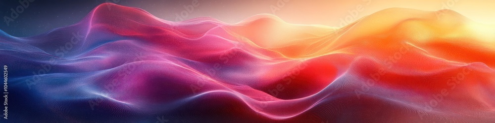 Obraz premium Abstract waves of color creating a serene, flowing visual effect.