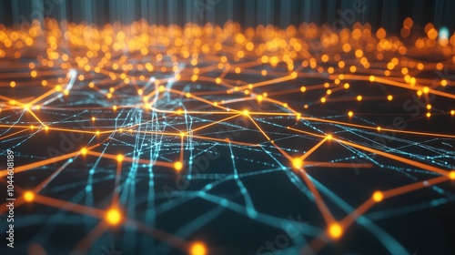 interconnected glowing dots and lines, representing connectivity and the internet of things (IoT)